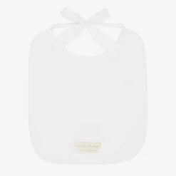 Marie-Chantal White Cotton Crest Bib Hot
