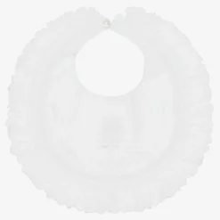Sarah Louise White Cotton Embroidered Bib New