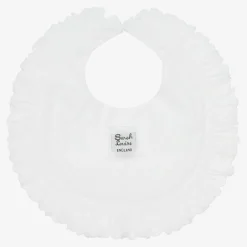 Sarah Louise White Cotton Embroidered Bib New
