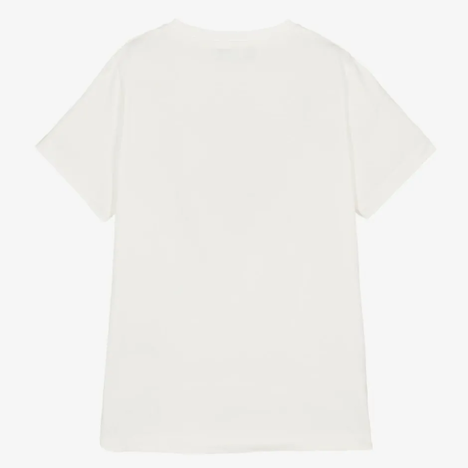 Versace White Cotton Graphic Logo T-Shirt