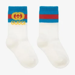 Gucci White Cotton Interlocking G Socks Discount