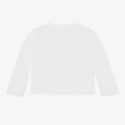 Emile et Rose White Cotton Knit Cardigan Outlet