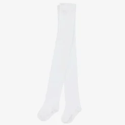 Falke White Cotton Knit Tights Discount