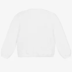 Minutus White Cotton Knitted Baby Cardigan Sale