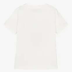 Versace White Cotton Leopard Print Logo T-Shirt Online