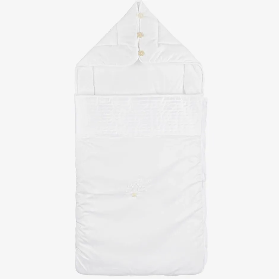 Tartine et Chocolat White Cotton Logo Nest (77cm) New