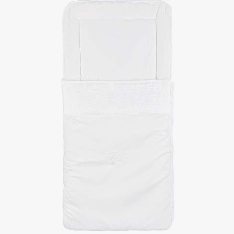 Tartine et Chocolat White Cotton Logo Nest (77cm) New