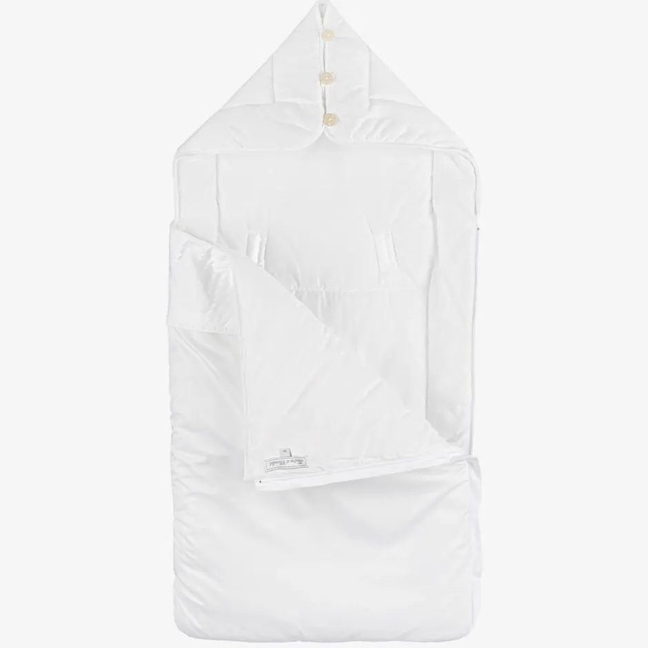 Tartine et Chocolat White Cotton Logo Nest (77cm) New