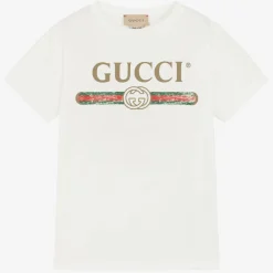 Gucci White Cotton Logo T-Shirt Best