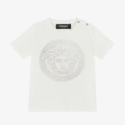 Versace White Cotton Medusa Baby T-Shirt Online