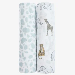 aden + anais White Cotton Muslin Swaddles (2 Pack)