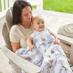 aden + anais White Cotton Muslin Swaddles (2 Pack)