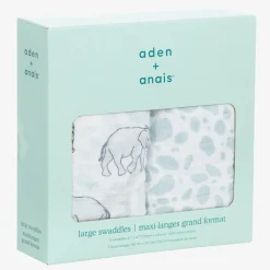 aden + anais White Cotton Muslin Swaddles (2 Pack)
