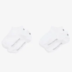 Tommy Hilfiger White Cotton Trainer Socks (2 Pack) Sale