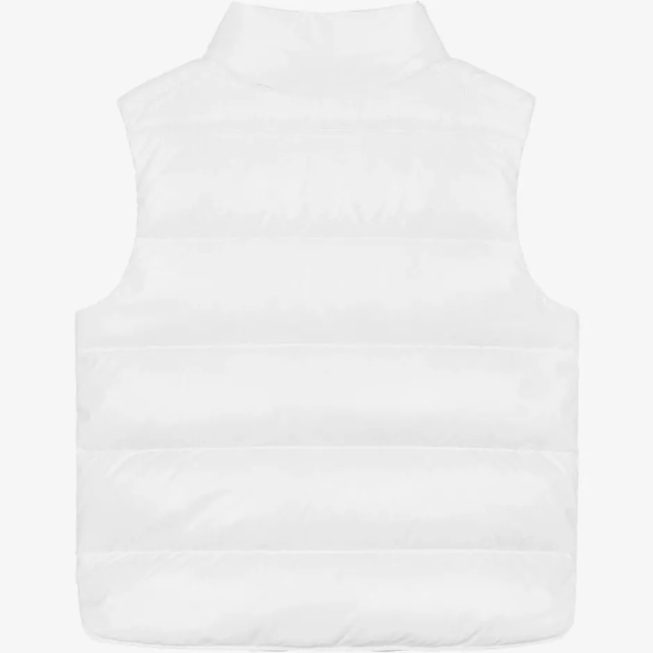 Moncler Enfant White Down Padded Bernard Puffer Gilet Hot
