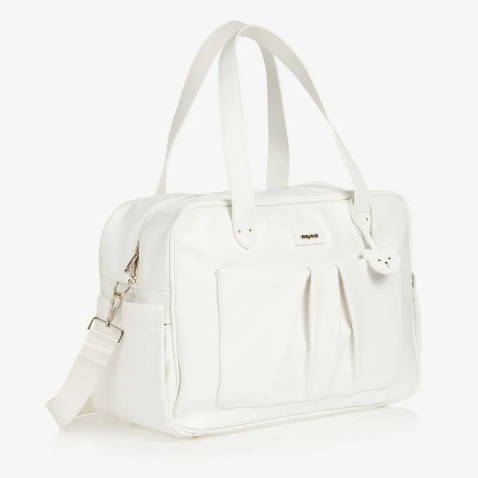 Mayoral White Faux Leather Changing Bag (40cm) Best