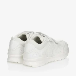 Geox White Faux Leather Trainers Discount