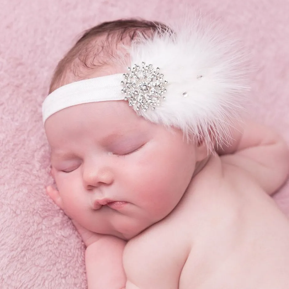 Cute Cute White Feather Headband Discount