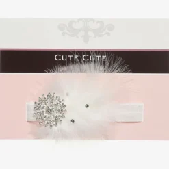 Cute Cute White Feather Headband Discount