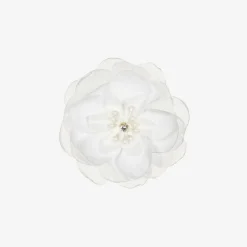 Cute Cute White Floral Hair Clip (7cm) Hot