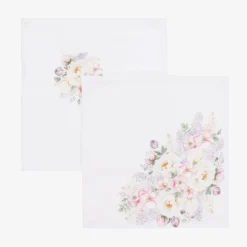 Sofija White Floral Muslin Cloths (2 Pack) Sale