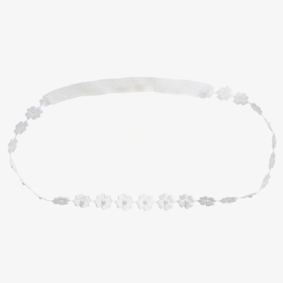 Cute Cute White Flower Pearl Headband