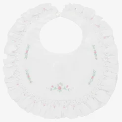 Sarah Louise White Hand-Smocked Baby Bib Online