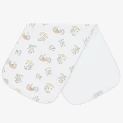Kissy Kissy White Hedgehogs Fall Showers Burp Cloth (48cm) Clearance