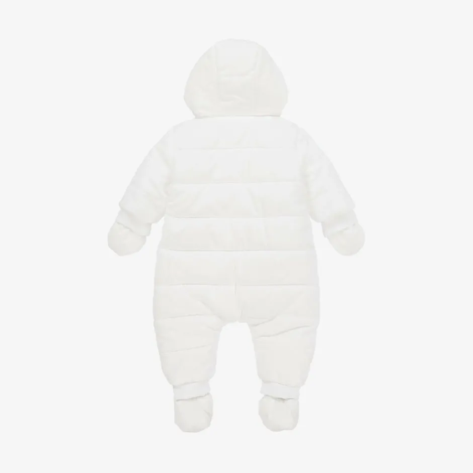 BOSS White Hooded Baby Snowsuit Hot