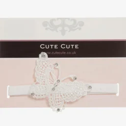 Cute Cute White Lace Butterfly Headband Clearance