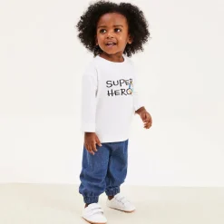 Tip Toey Joey White Leather Baby Trainers New