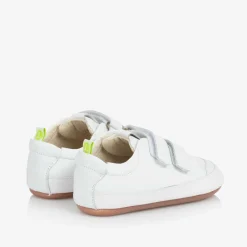 Tip Toey Joey White Leather Baby Trainers New