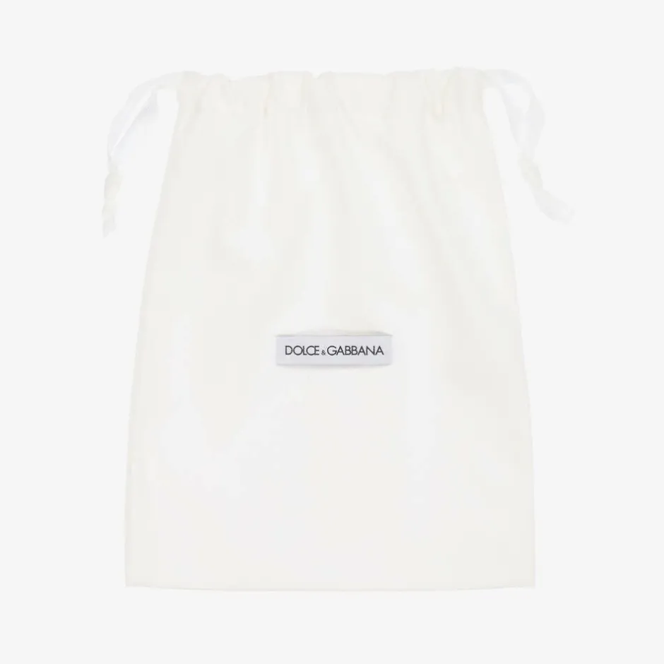 Dolce amp; Gabbana White Leather DG Pre-Walker Trainers Outlet