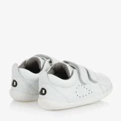 Bobux White Leather First-Walker Baby Trainers New