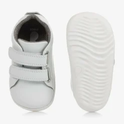 Bobux White Leather First-Walker Baby Trainers New