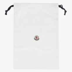 Moncler Enfant White Leather Logo Trainers Outlet