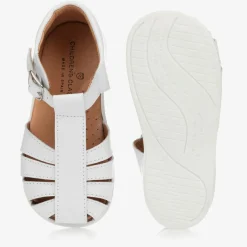 Childrens Classics White Leather Sandals Outlet