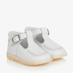 Childrens Classics White Leather T-Bar Shoes Sale