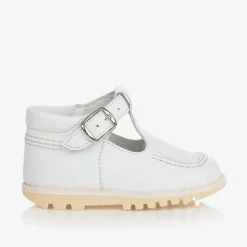 Childrens Classics White Leather T-Bar Shoes Sale