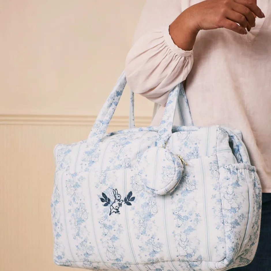 Peter Rabbit™ by Childrensalon White Linen & Cotton Changing Bag (42cm) New