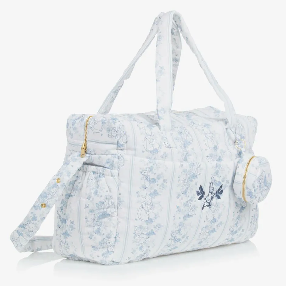 Peter Rabbit™ by Childrensalon White Linen & Cotton Changing Bag (42cm) New