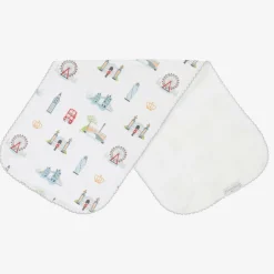 Kissy Kissy White London Getaway Burping Cloth (48cm) Best