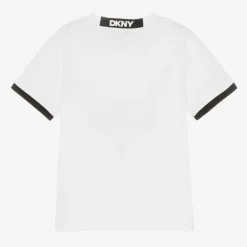 DKNY White Organic Cotton T-Shirt Clearance