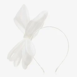 Sienna Likes To Party White Organza Bow Hairband New