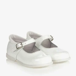 Childrens Classics White Patent Leather Shoes