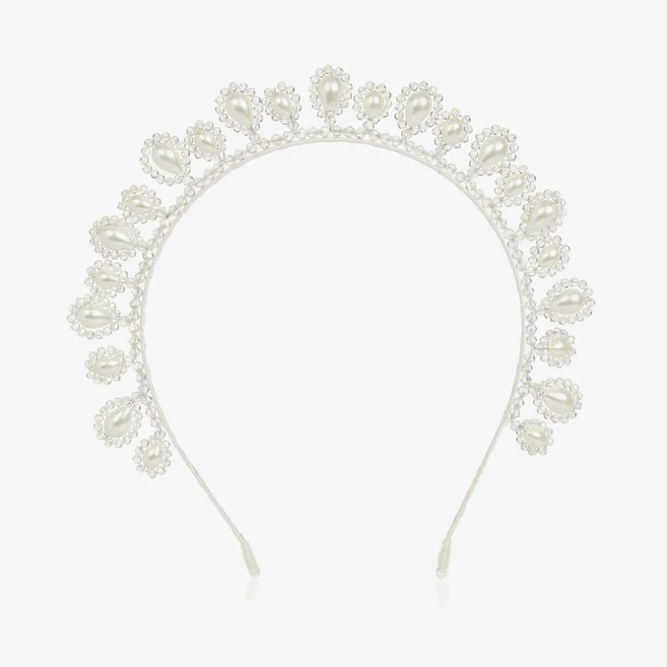 Sienna Likes To Party White Pearl & Crystal Tiara Best