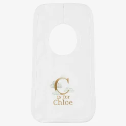 Paint My Dreams White Personalised 'C' Initial Bib New