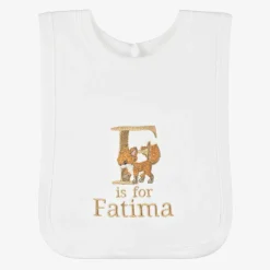 Paint My Dreams White Personalised 'F' Initial Bib Hot