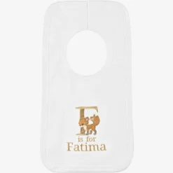 Paint My Dreams White Personalised 'F' Initial Bib Hot