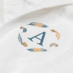 Paint My Dreams White Personalised Feather Bathrobe Online